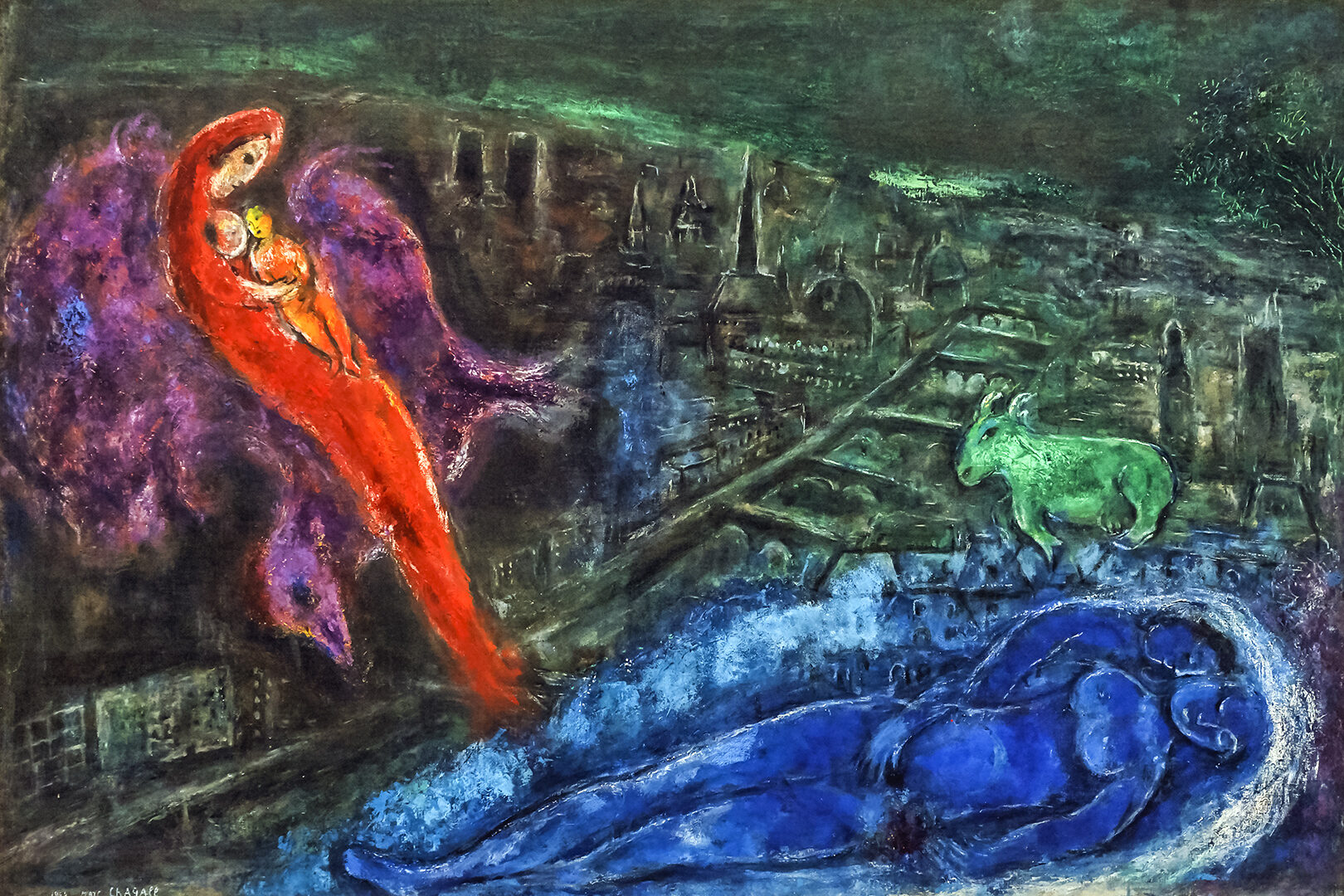 Marc Chagall, 1887-1985; Die Seinebrücken (1954)