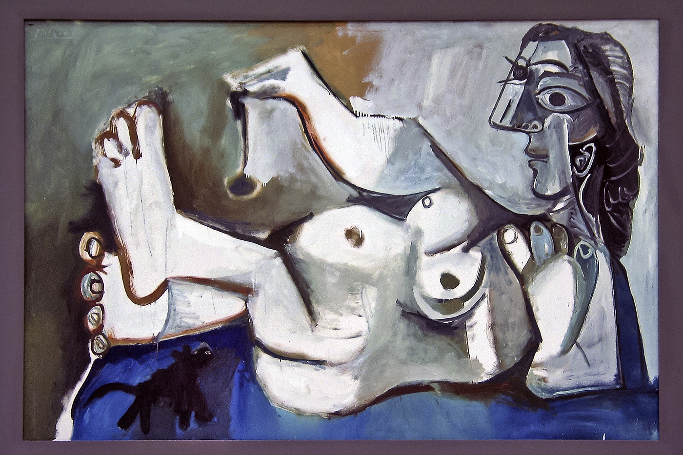 Pablo Picasso, 1881-1971, Liegende mit Katze (1964).