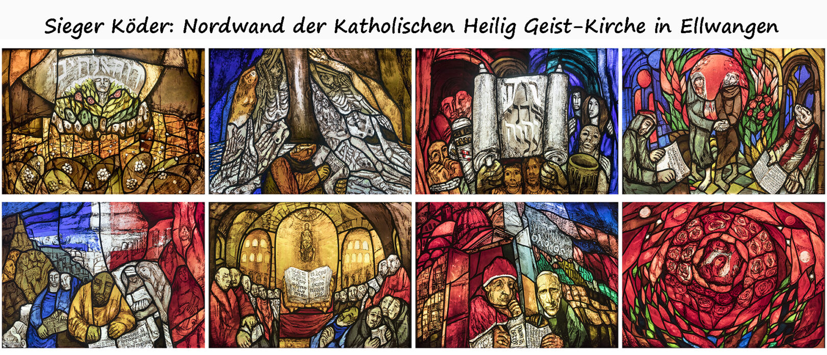 Sieger Köder: Nordwand der Katholischen Heilig Geist-Kirche, Ellwangen.