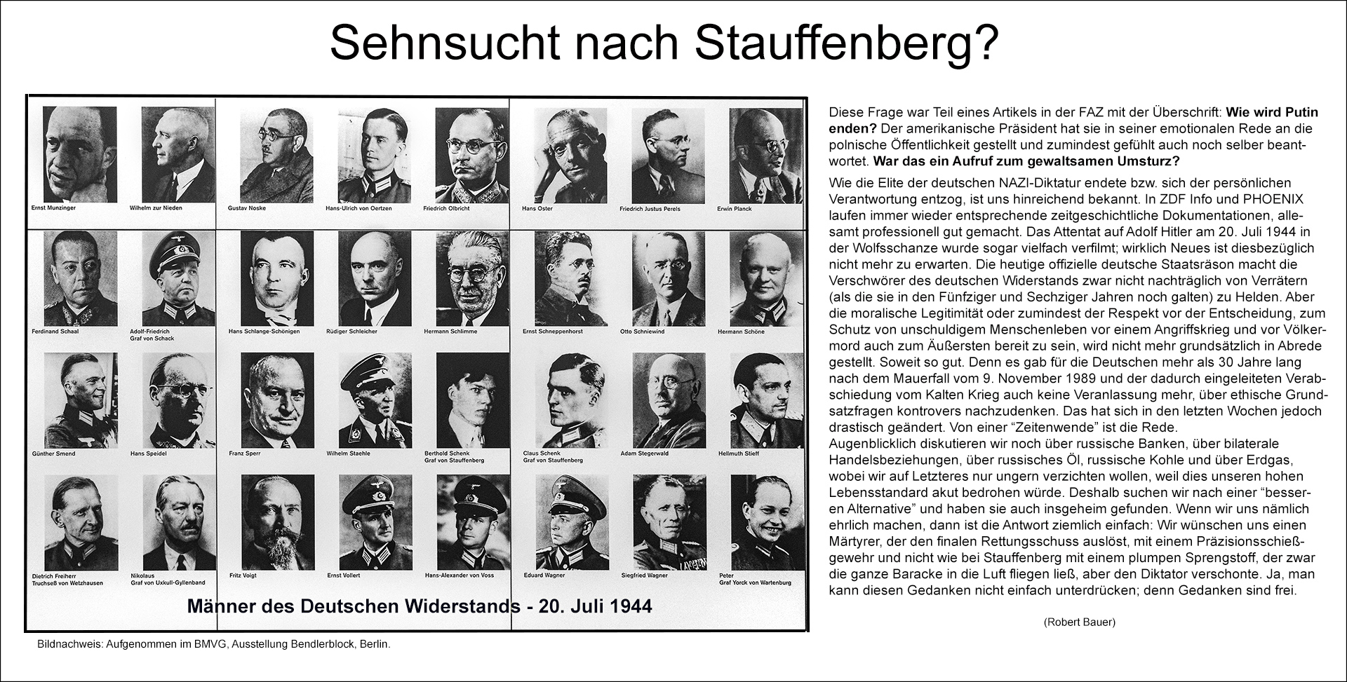 Sehnsucht nach Stauffenberg