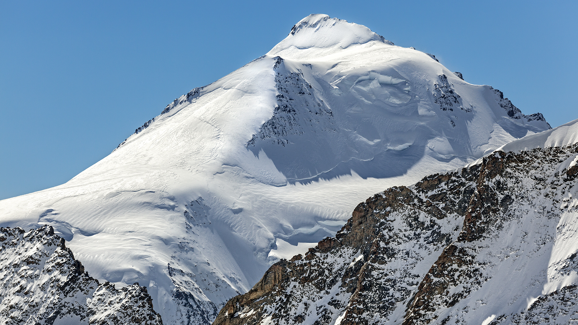 Jungfraujoch: Tele-Blick zum Aletschhorn.