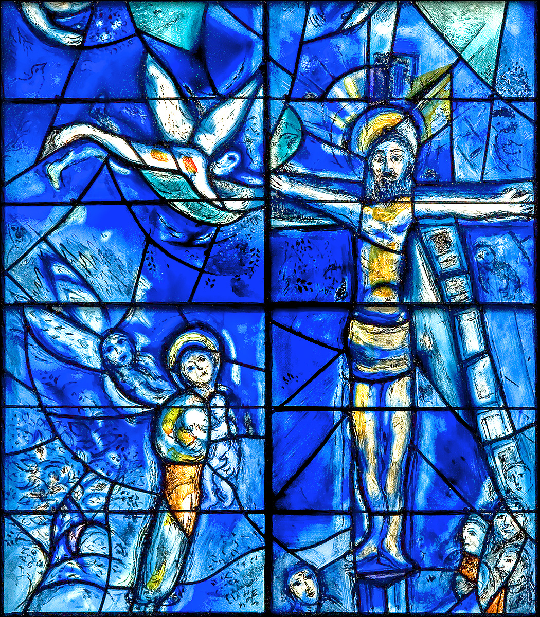 Marc Chagall: Kreuzigung - Gott ist die Liebe - der Gottesknecht Christus.