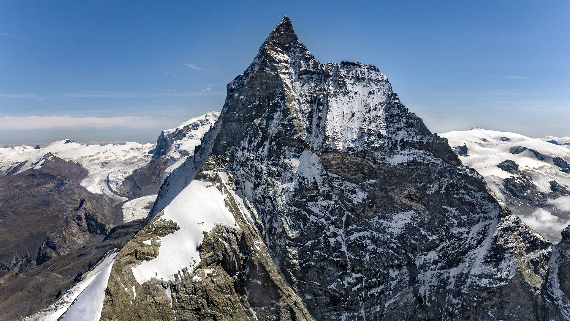 Monte Cervino (Matterhorn), Zmuttgrat und Liongrat.