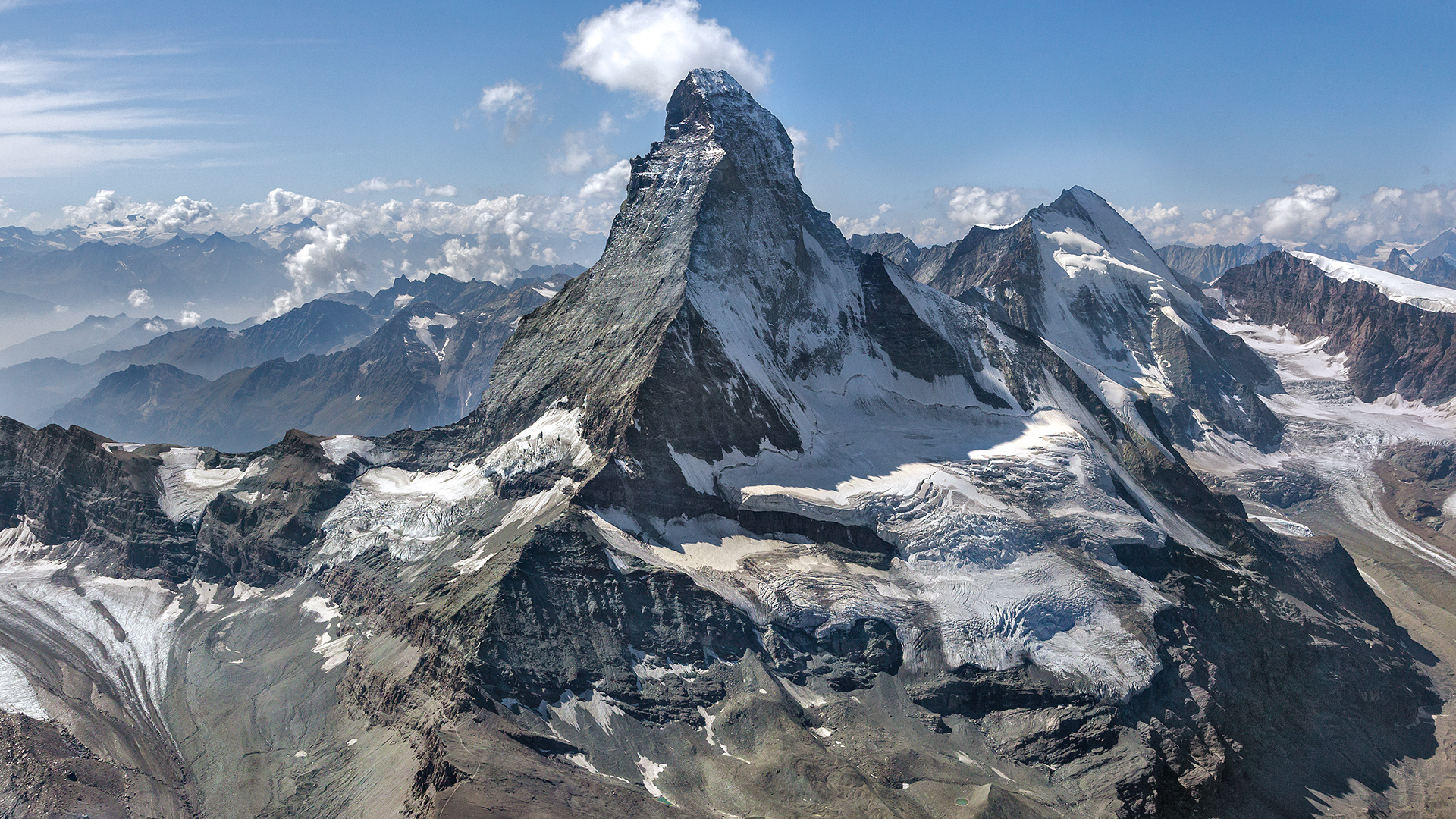 Matterhorn Hörnligrat, Dent d'Herens.