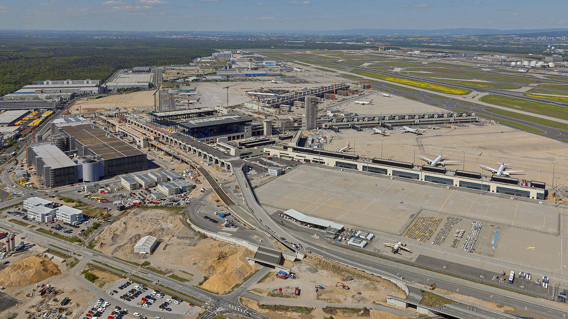 Luftbild FRAPORT Terminal 3; Deutschlands größte Baustelle. Copyright: FRAPORT.