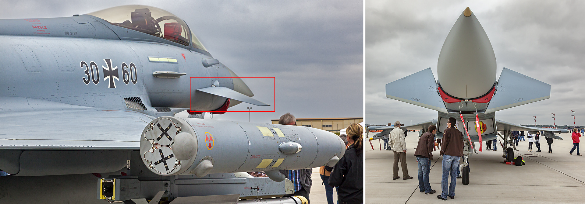 Eurofighter der Bundesluftwaffe, aufgenommen auf der US Airbase in Spangdahlem/Eifel.