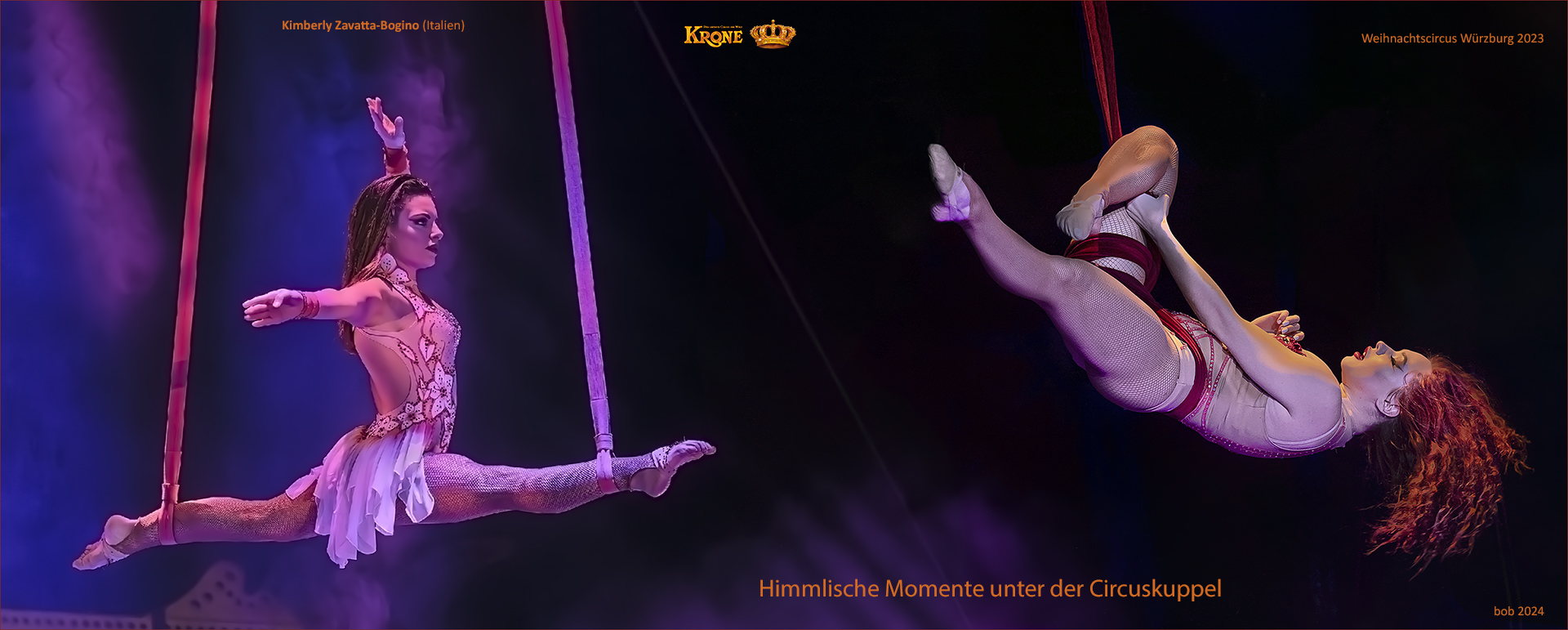 Kimberly Zavatta-Bogino (Italien), Weihnachtscircus KRONE Würzburg 2023.