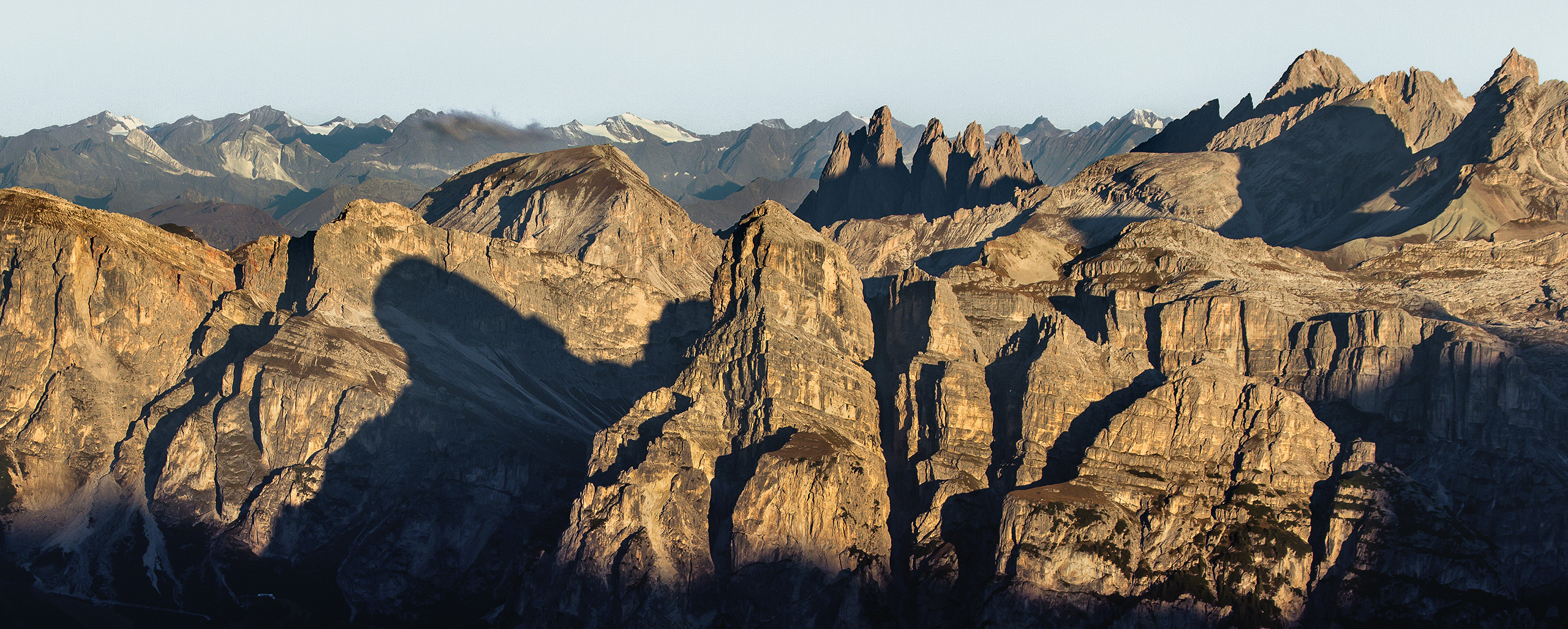 Ausblick vom Lagazuoi: Geisler-Spitzen.