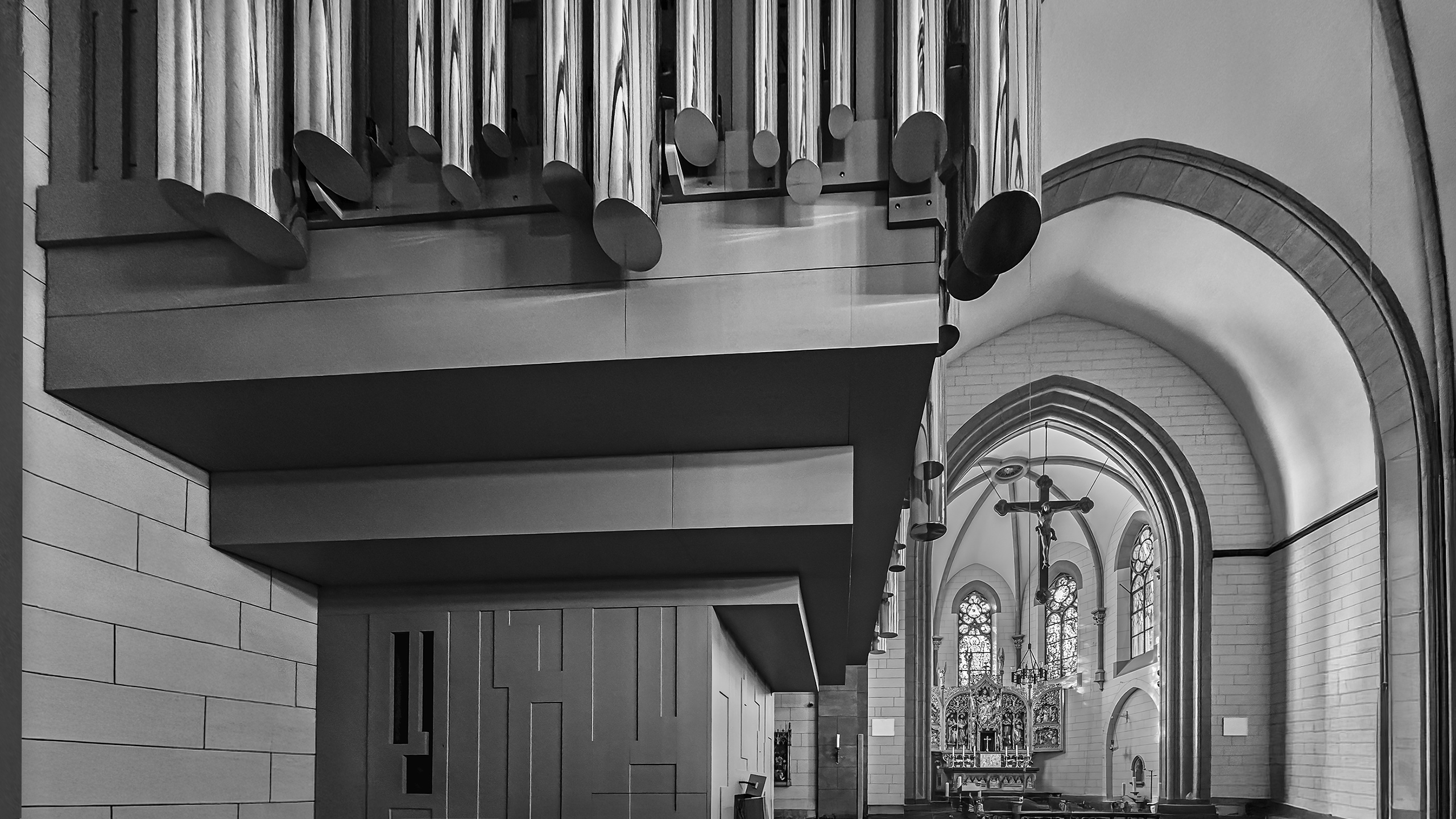Restaurierte Klais-Orgel in der katholischen Marienkirche.