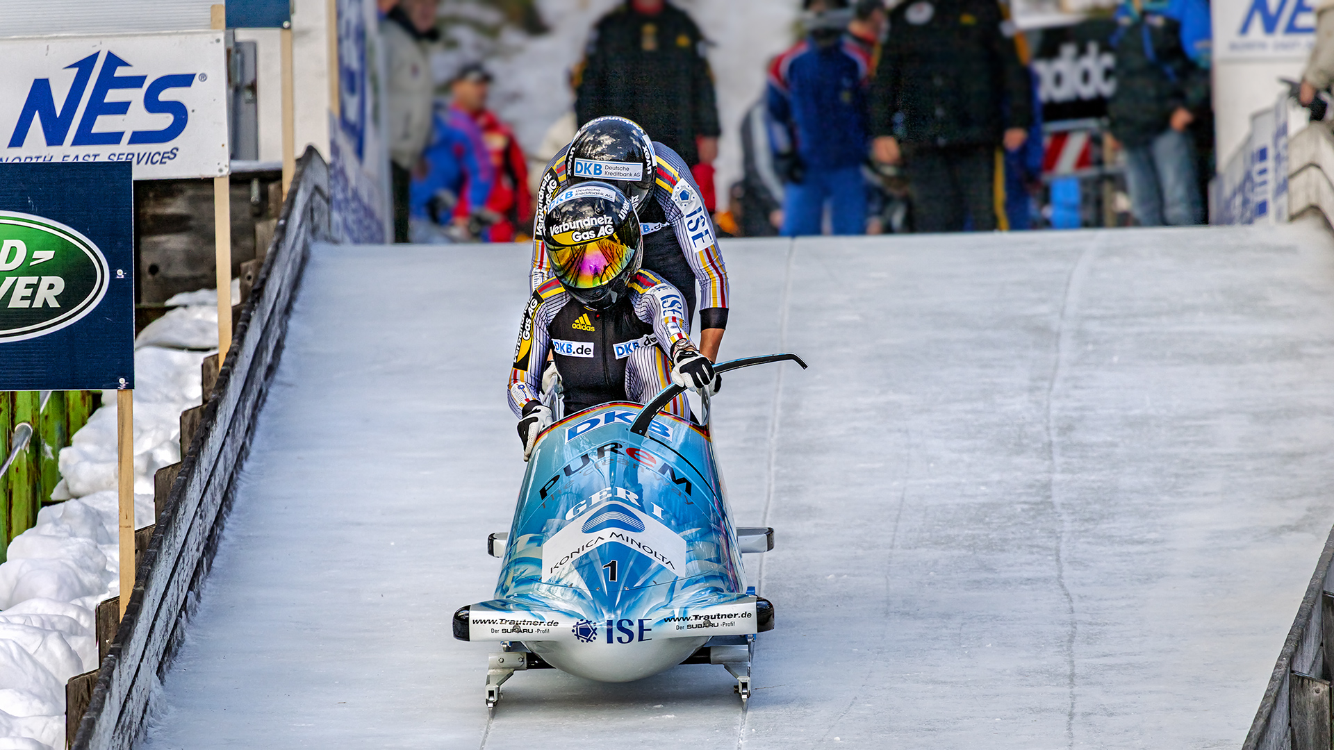 Bobfahren in Cortina.