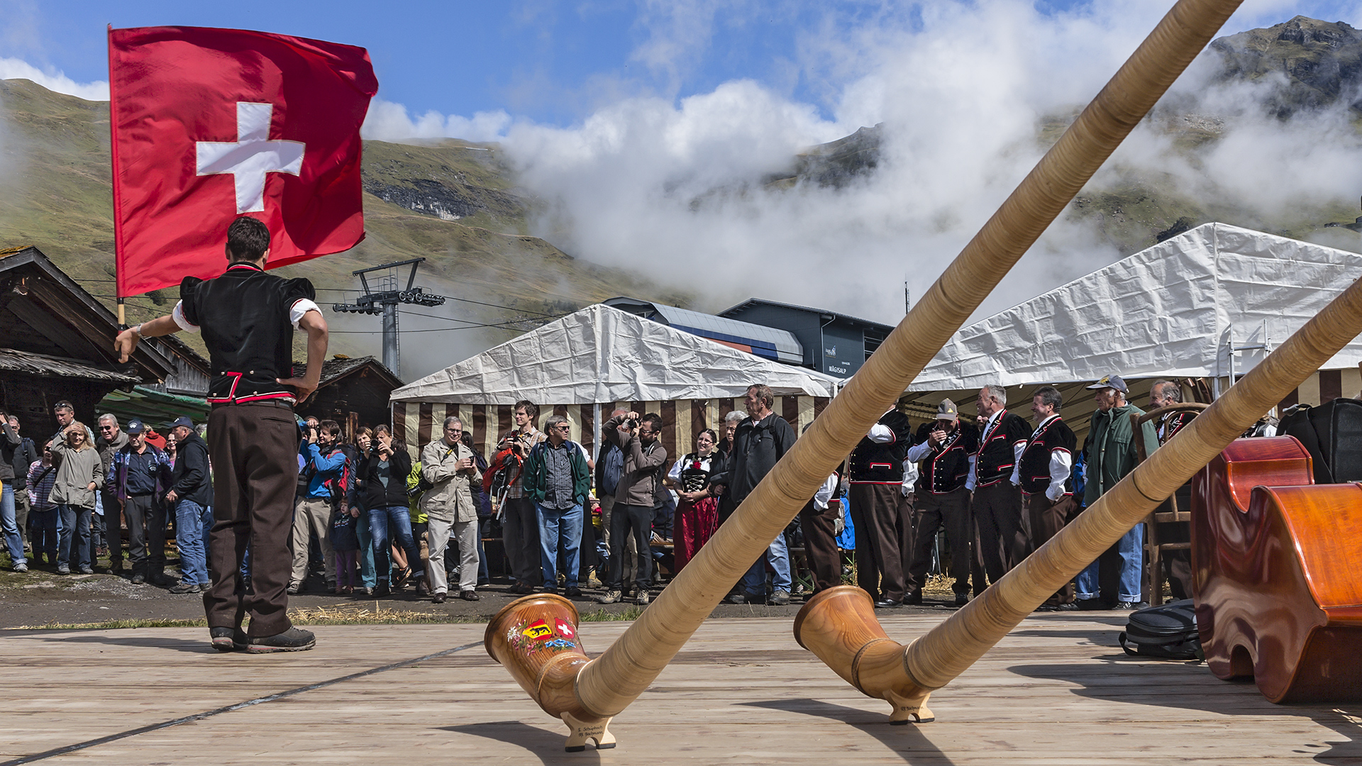 CH-ästailet auf Mägisalp, Haslital, Berner Oberland.