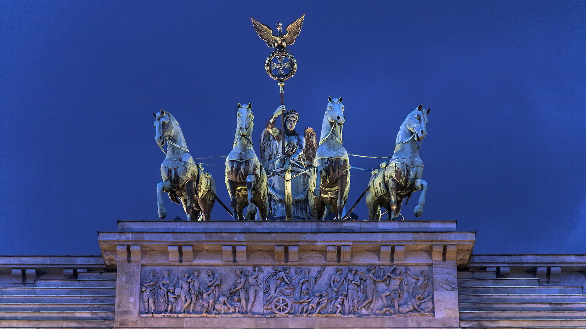 Berlin, Brandenburger Tor, Quadriga.