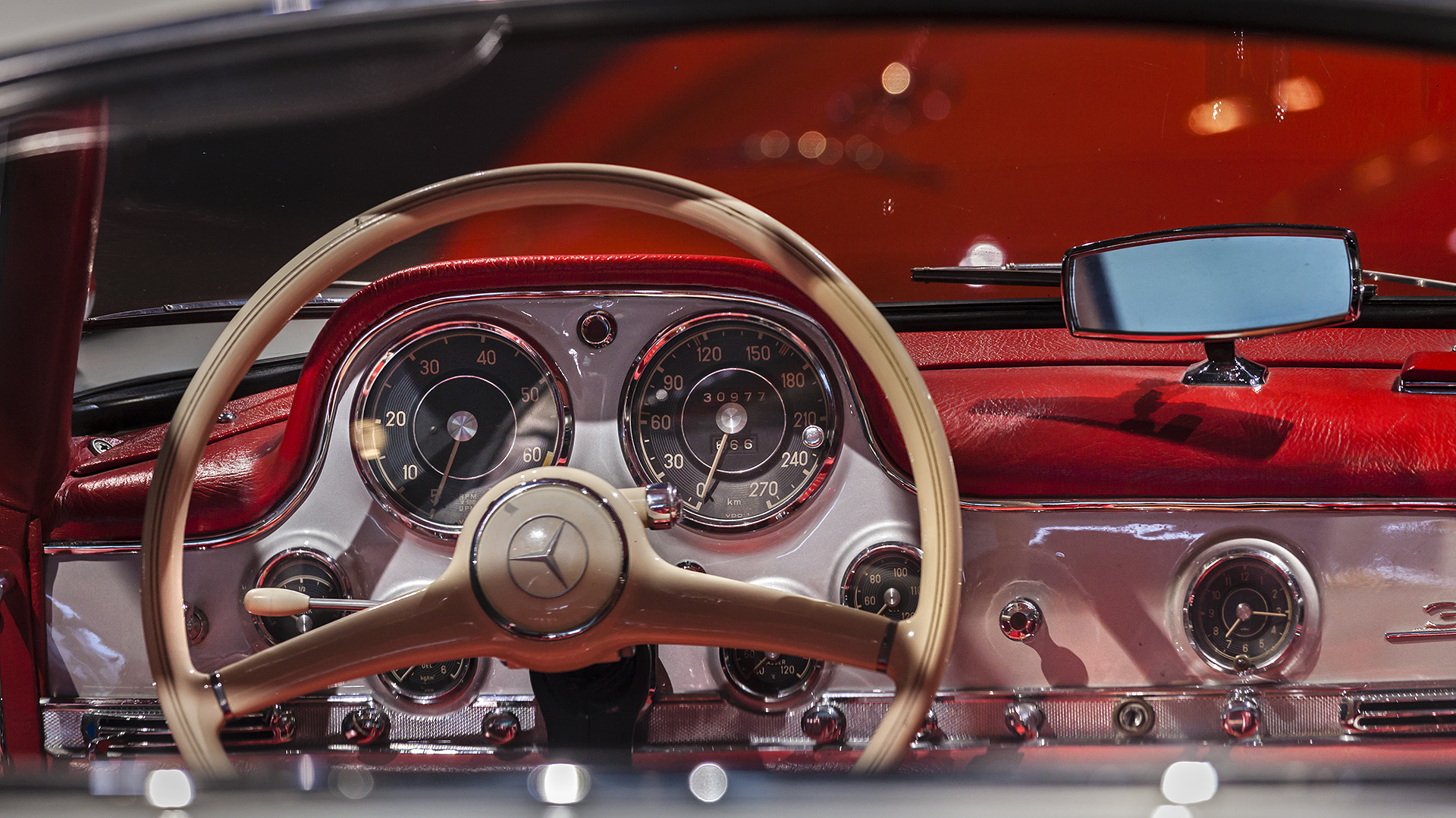 Cockpit des Mercedes 300 SL.