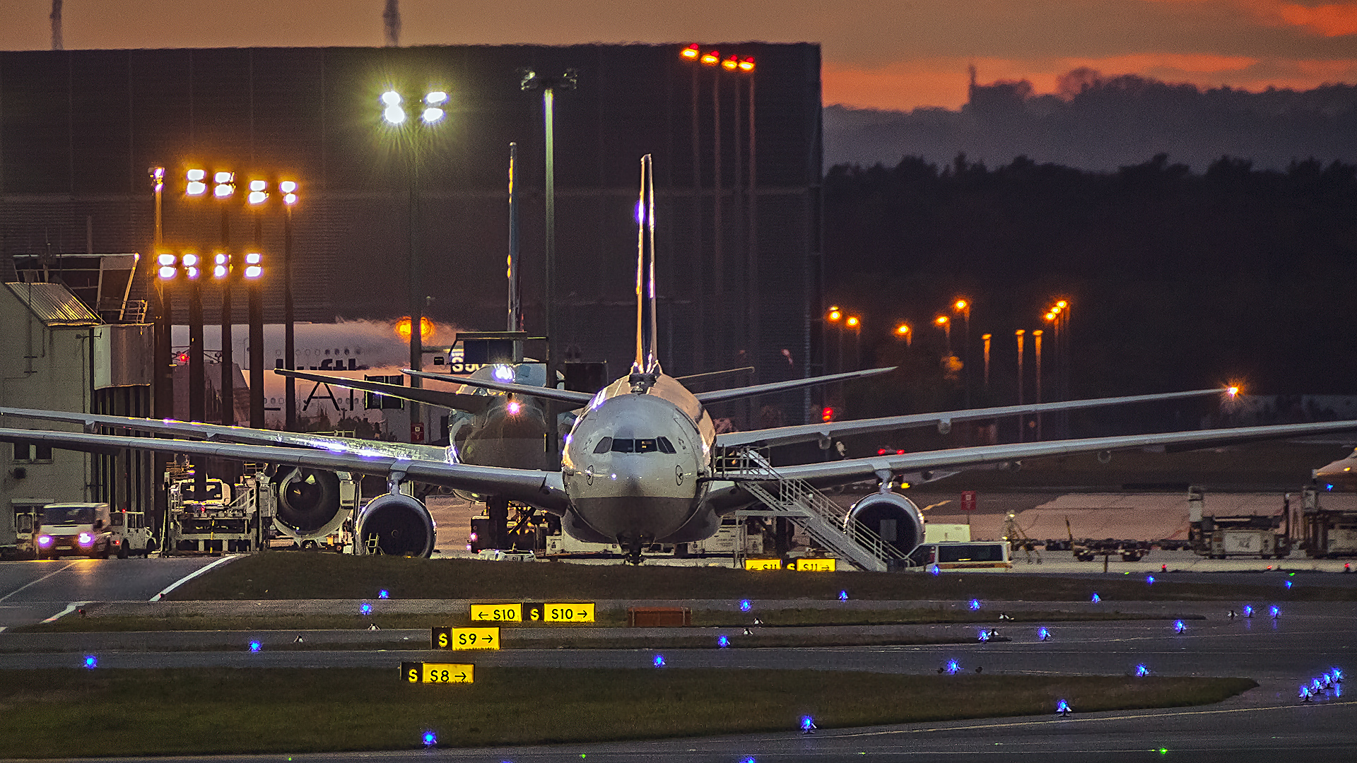 Technische Wartung am Frankfurter Flughafen.