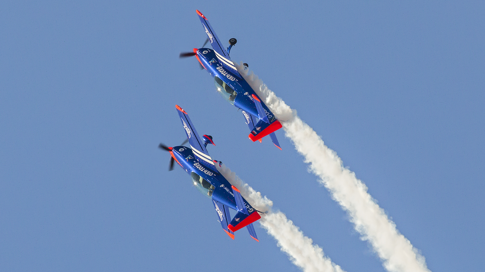Duo Eichhorn im Formationsflug.