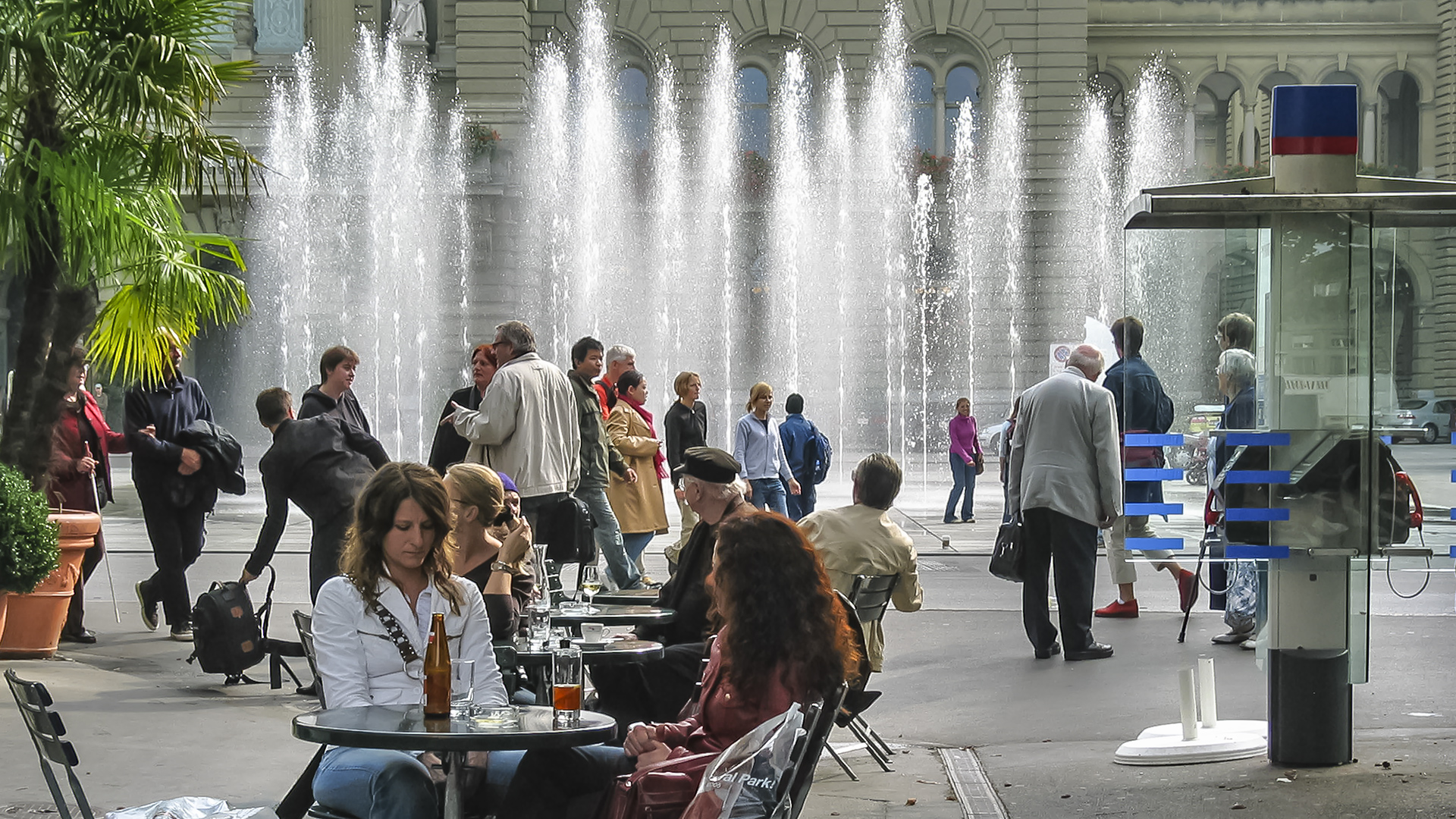 Verschnaufpause am Bundesplatz.