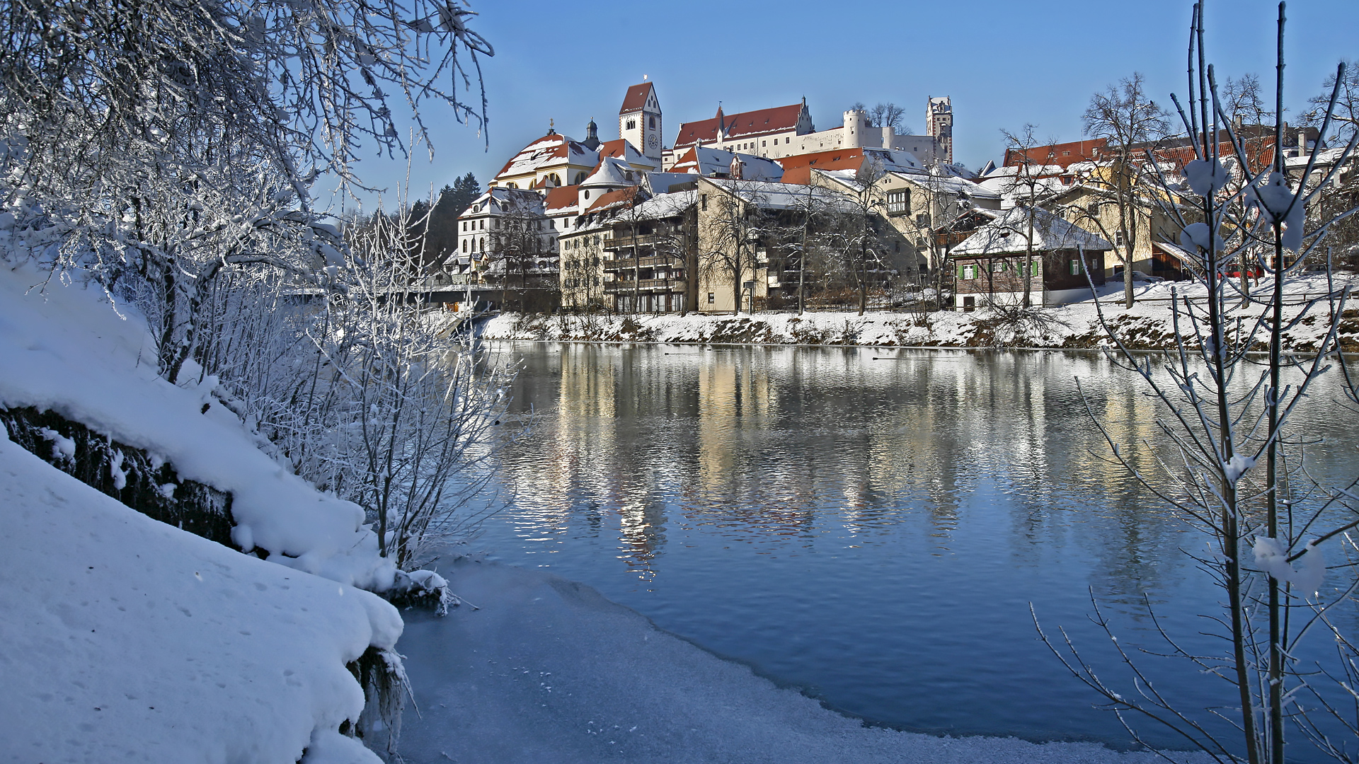 Füssen im Allgäu am wilden Lech.