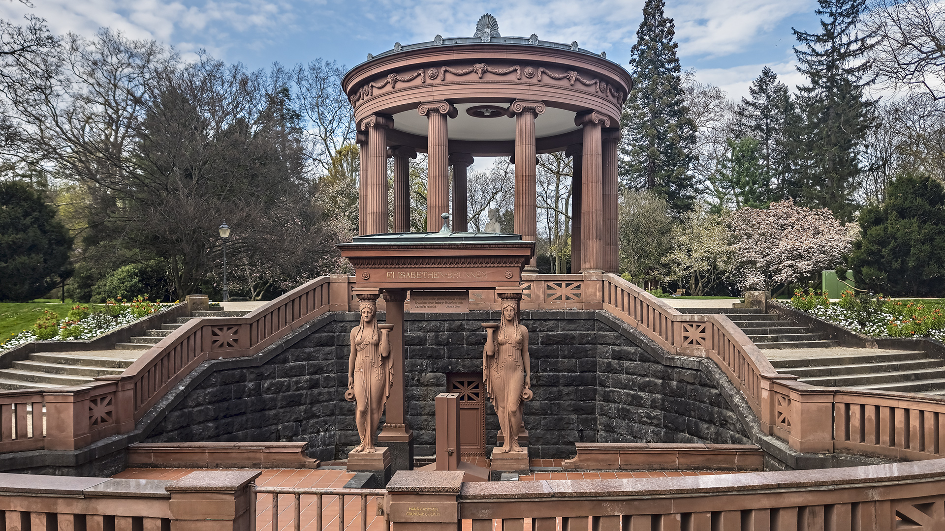 Bad Homburg, Kurpark, Elisabethenbrunnen.