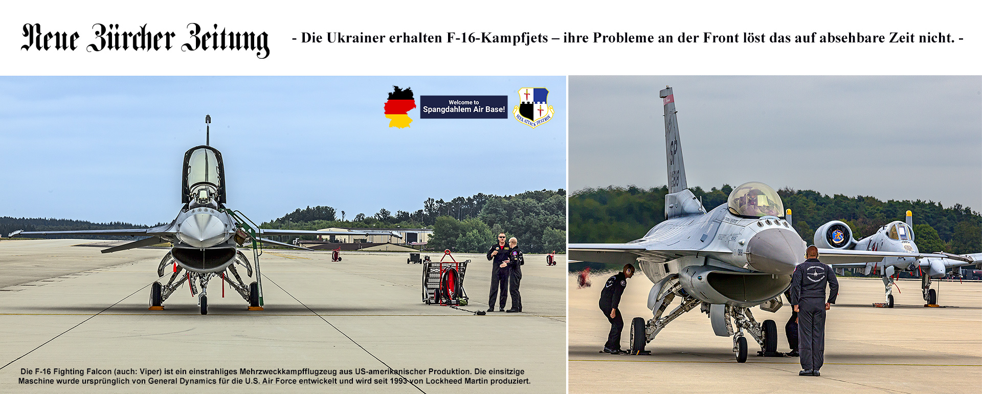 F-16 Kampfjet, US AIRBASE Spangdahlem/Eifel.