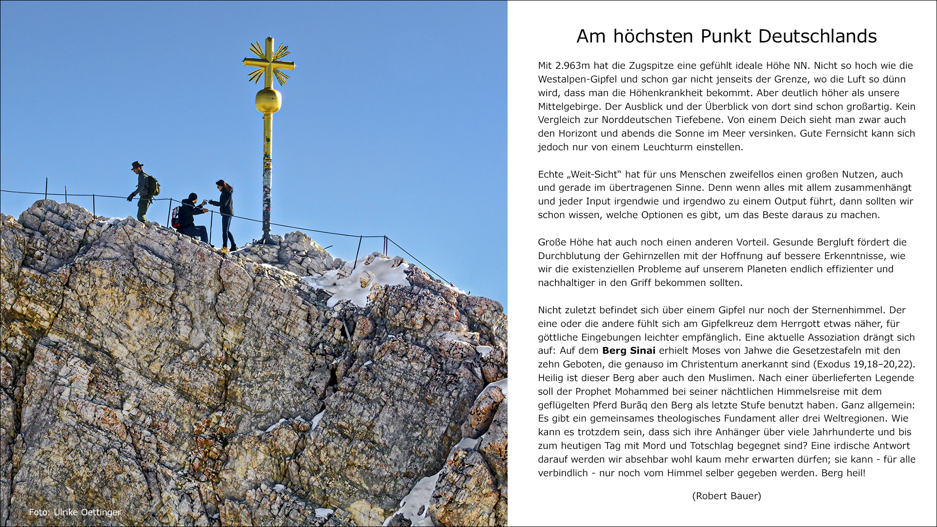 Am höchsten Punkt Deutschlands