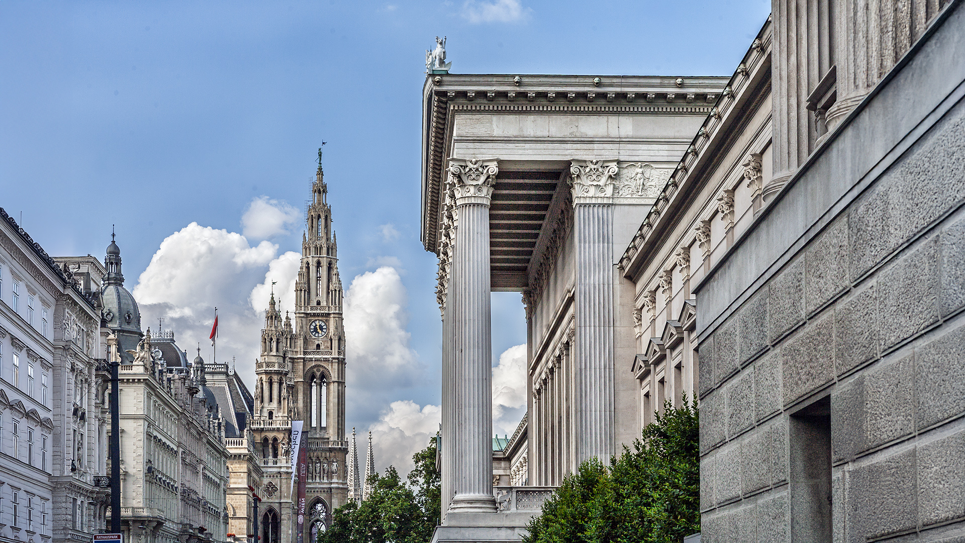 Wien, Parlamentsgebäude, Rathaus.