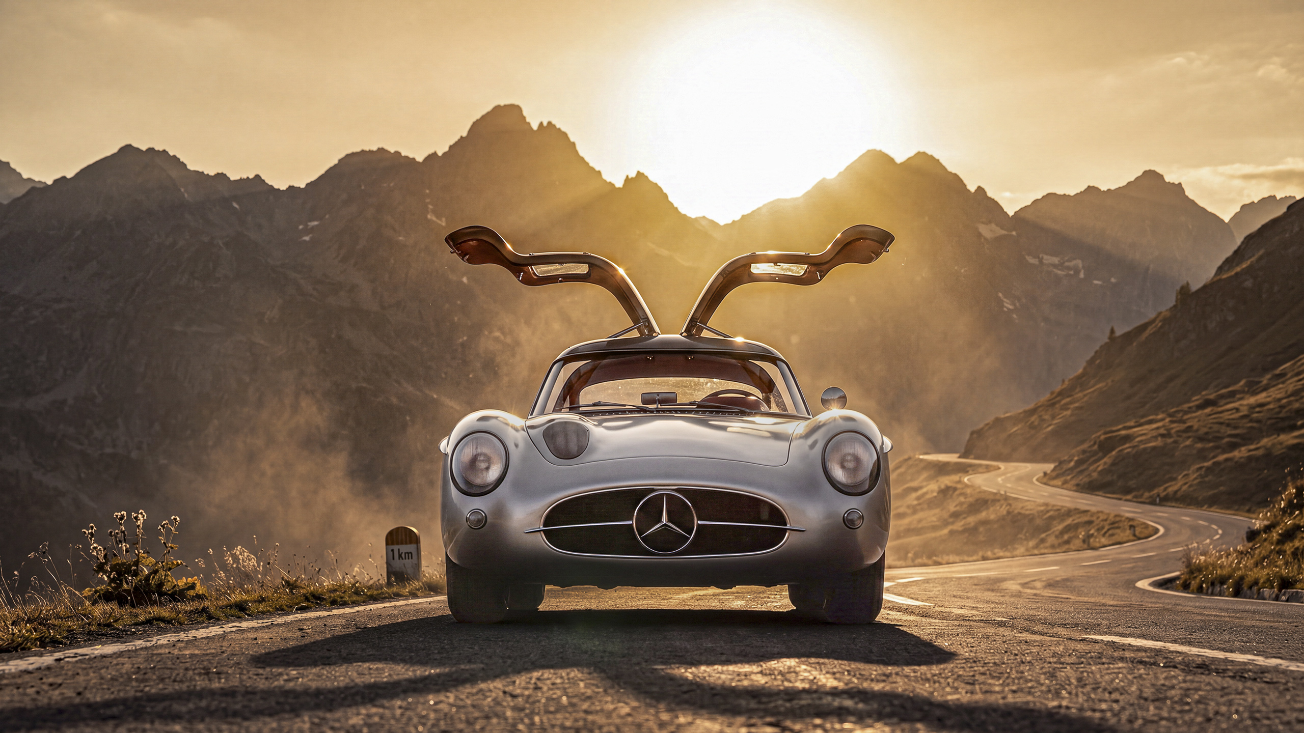 Mercedes-Benz 300 SLR Uhlenhaut Coupé. Adobe Firefly Creation.