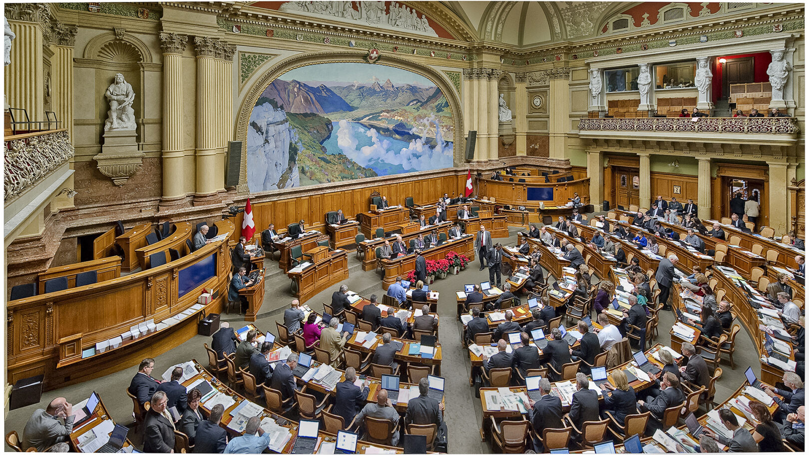 Bern, Bundeshaus, Frühlingssession.