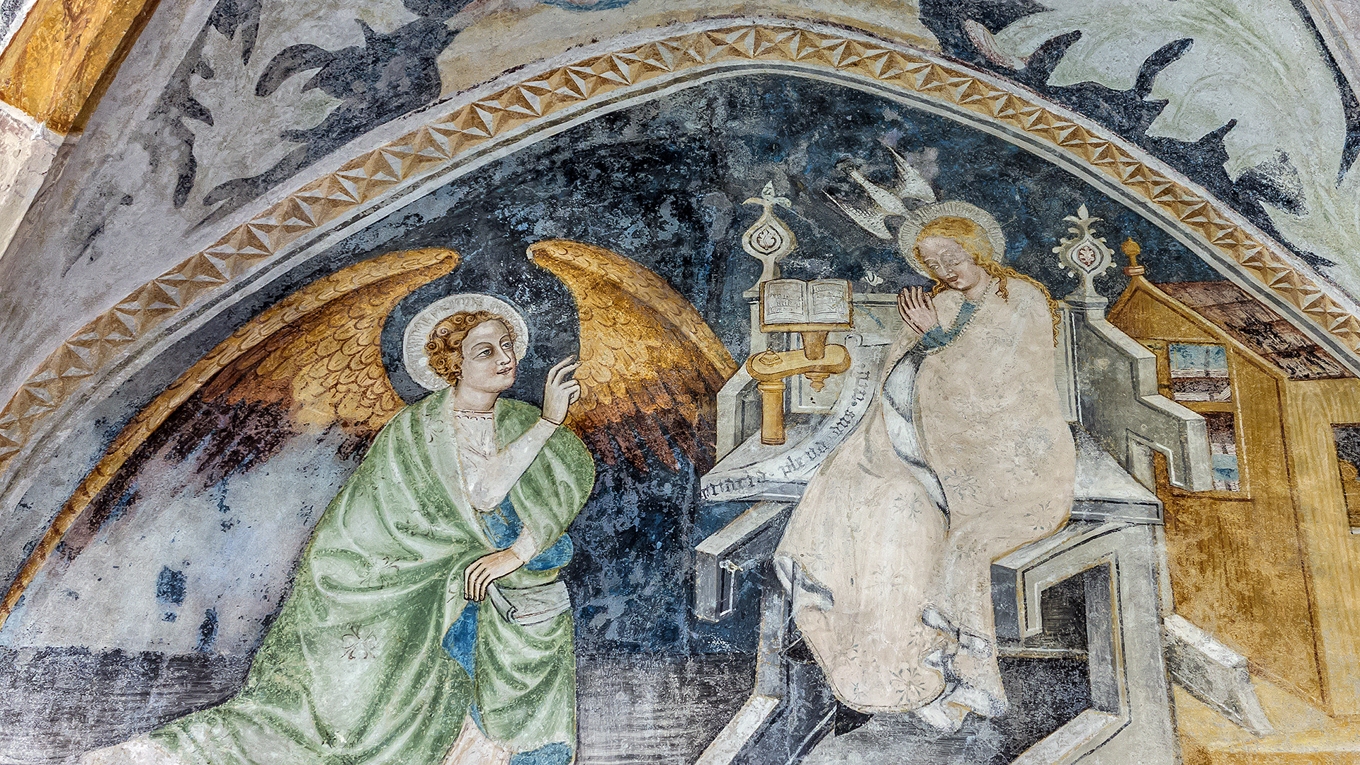 Kloster Neustift, Kreuzgang, Fresko Maria Empfängnis.