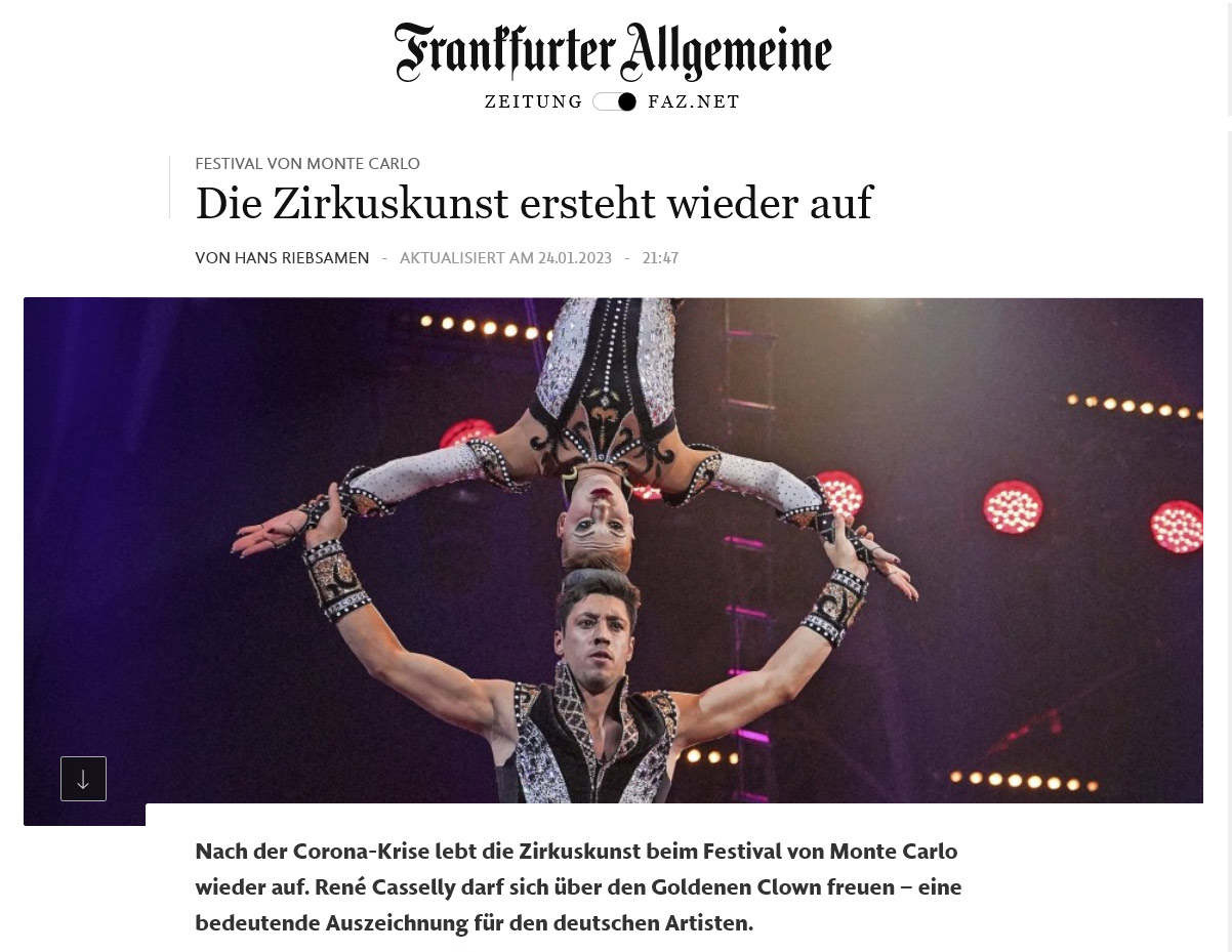 Die Zirkuskunst ersteht wieder auf