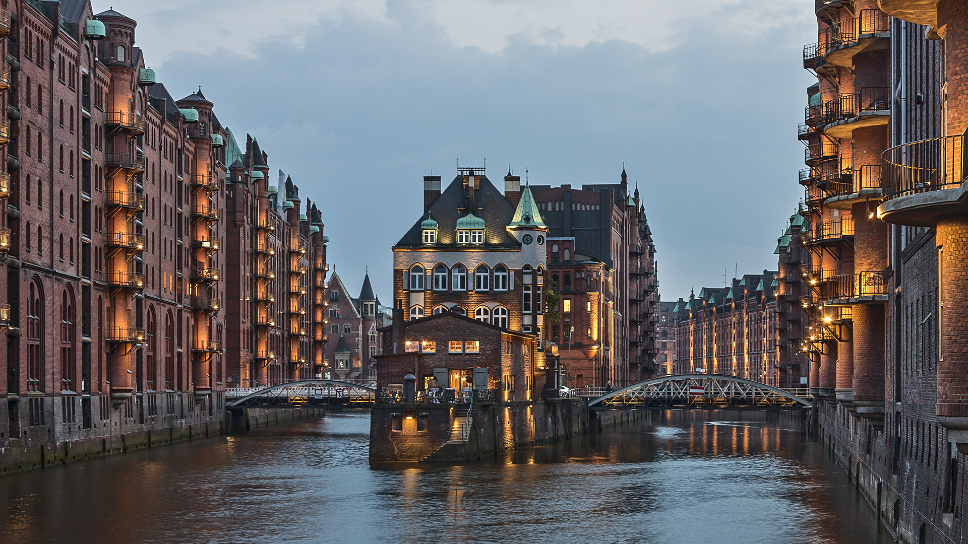 Hamburg, Speicherstadt.