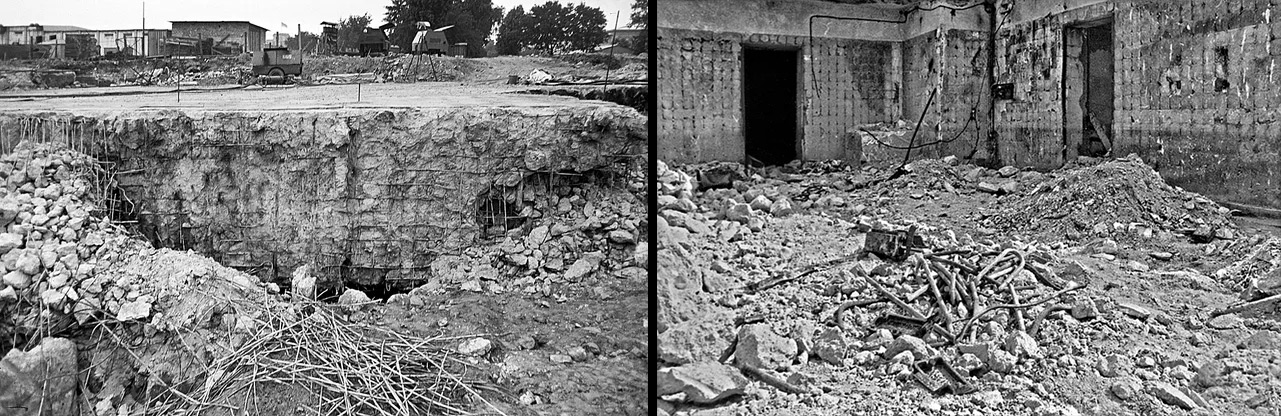 Eingang zum Führerbunker unter der ehemaligen Reichskanzlei - 1988.