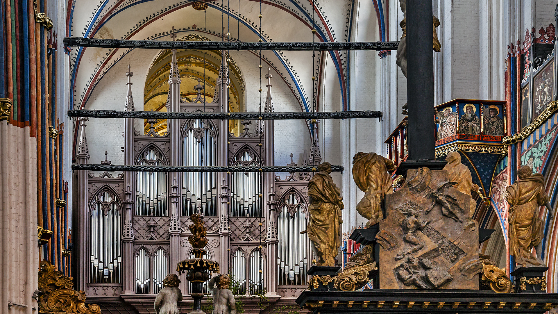 Nikolaikirche, Stralsund - das Gotteshaus ist Bestandteil des UNESCO-Weltkulturerbes Altstädte von Stralsund und Wismar. 